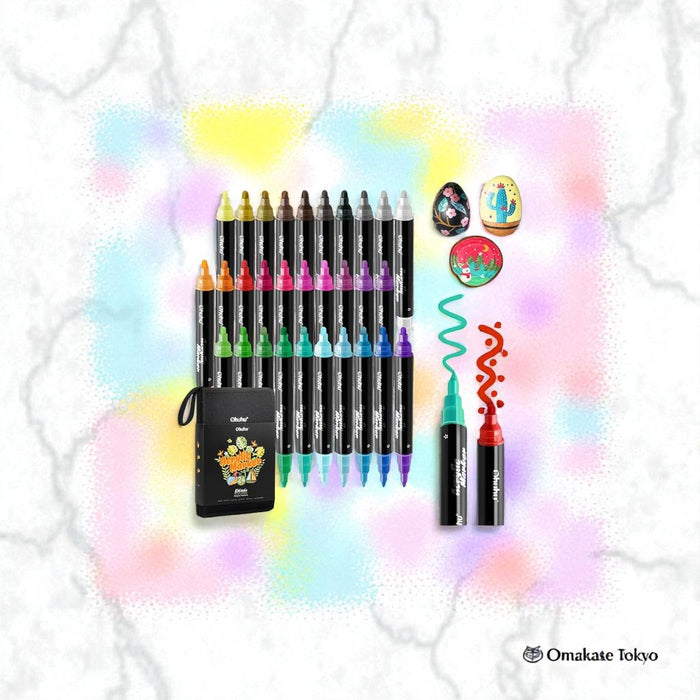 Ohuhu Acrylic Marker Pens 30 pcs Metallic Black and White