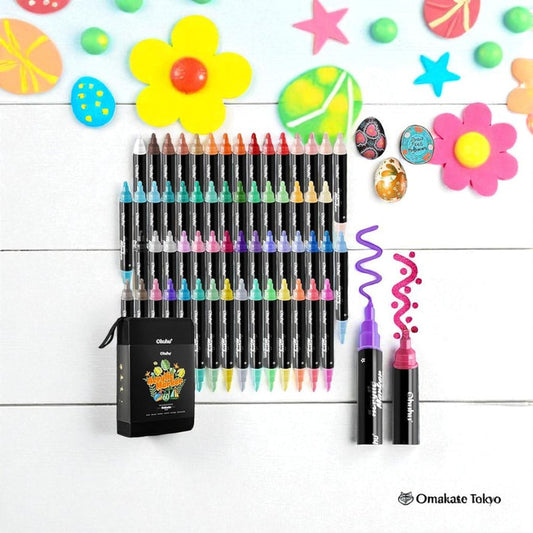 Ohuhu Acrylic Marker Pens Basic + Metallic + Fluorescent Color