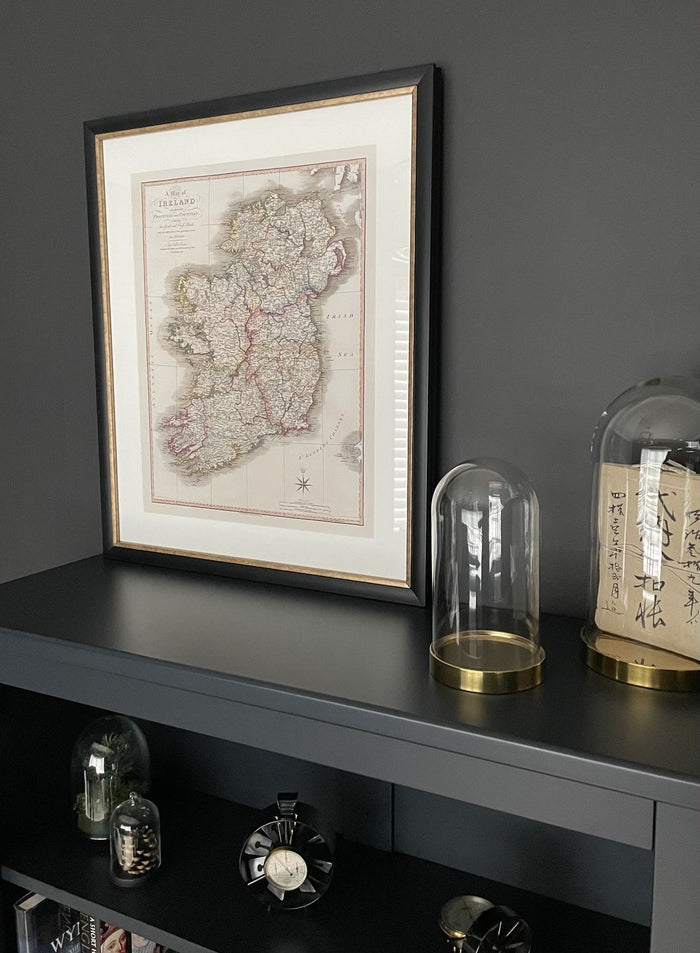 Old Map of Ireland in 1798 by W. Faden - Rare Colour Atlas Map - Dublin, Belfast, Cork