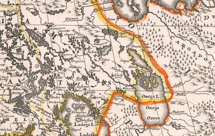 Old Map of Scandinavia, 1720 by Johann Baptist Homann - Nordic, Baltic, Denmark, Sweden, Finland, Russia, Estonia, Latvia, Lithuania