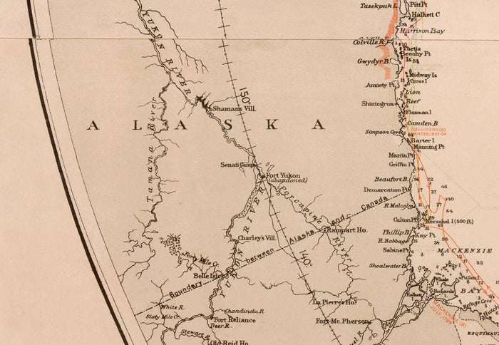 Old North Pole Exploration Map, 1896 by US Navy - Svalbard, Iceland, Greenland, Arctic Circle Explorers