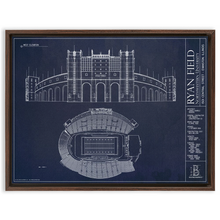 Framed Canvas - Large - Walnut
