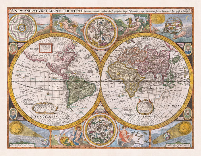 Old World Map, 1626 by John Speed