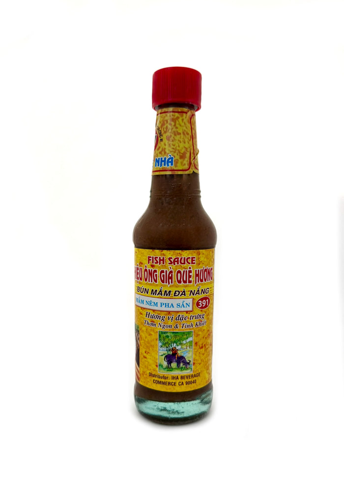 Oldman Que Huong mam nem fermented anchovy fish sauce front package ready mixed Vietnamese dipping sauce IHA beverage 391