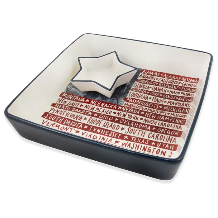 One Flag One Nation Chip & Dip Plate