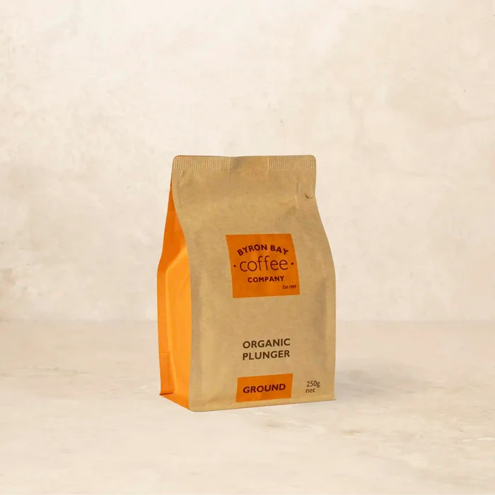 Organic Plunger coffee from Byron Bay Coffee Company - mycotoxin tested and certified organic