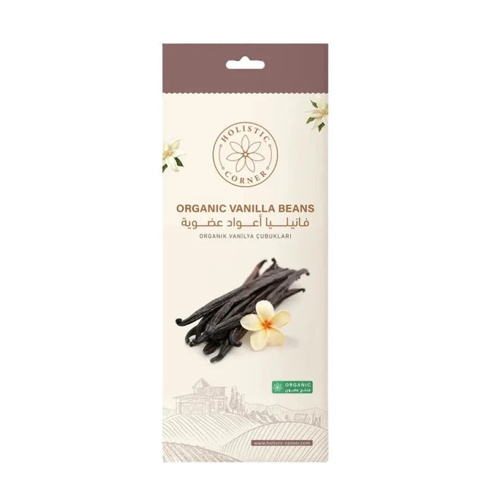 Organic Vanilla Beans - Grade A Ugandan Whole Pods - 12g