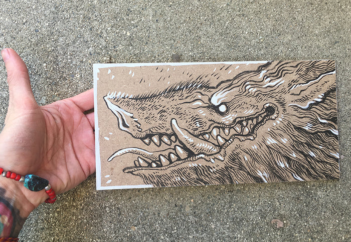 ORIGINAL INK DRAWING- BIG PIG A