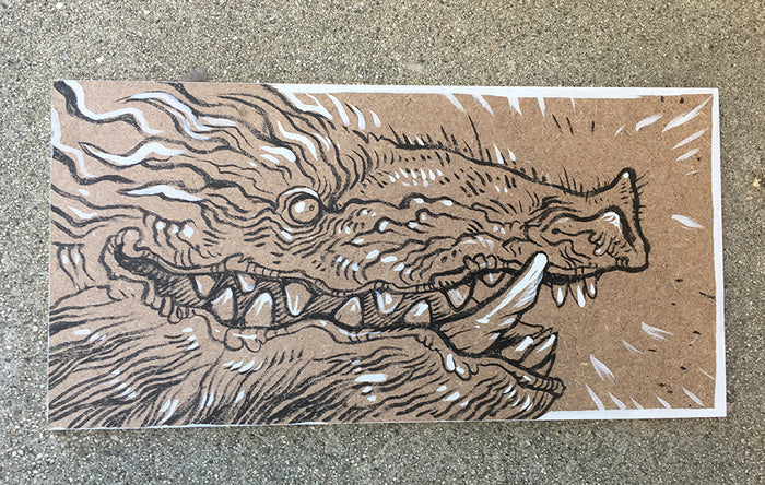 ORIGINAL INK DRAWING- BIG PIG B