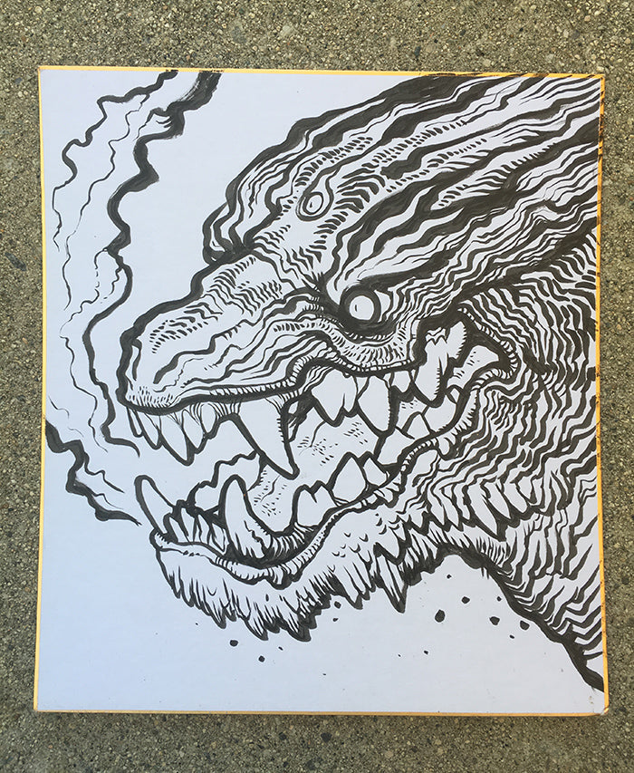 ORIGINAL INK DRAWING- CRABBY DRAGON