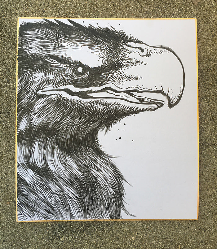 ORIGINAL INK DRAWING- GRUMPY GRYPHON
