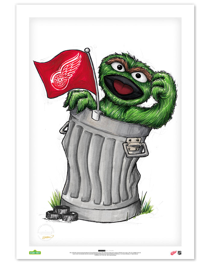 Oscar Rep Your Colours x NHL Red Wings Limited Edition Art Print
