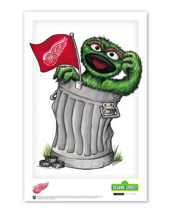 Oscar Rep Your Colours x NHL Red Wings Limited Edition Art Print