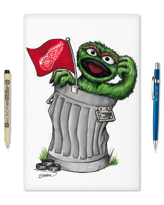 Oscar Rep Your Colours x NHL Red Wings Limited Edition Art Print