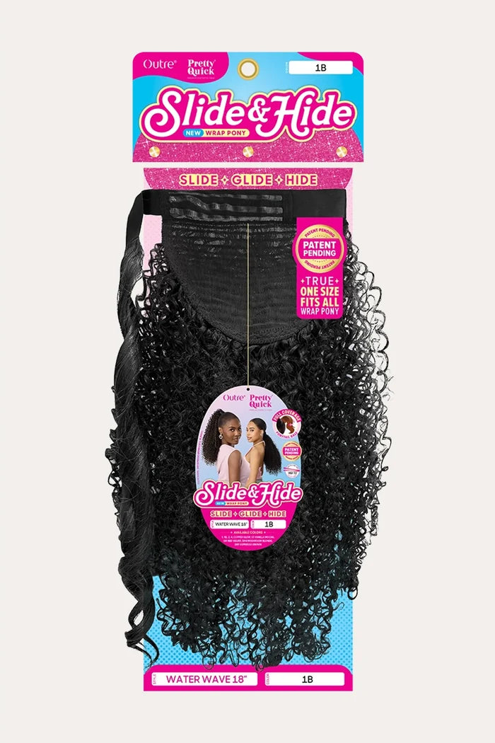OUTRE PRETTY QUICK SLIDE & HIDE DRAWSTRING PONYTAIL - WATER WAVE 18 OUTRE