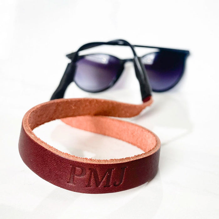Personalized Leather Sunglasses Strap