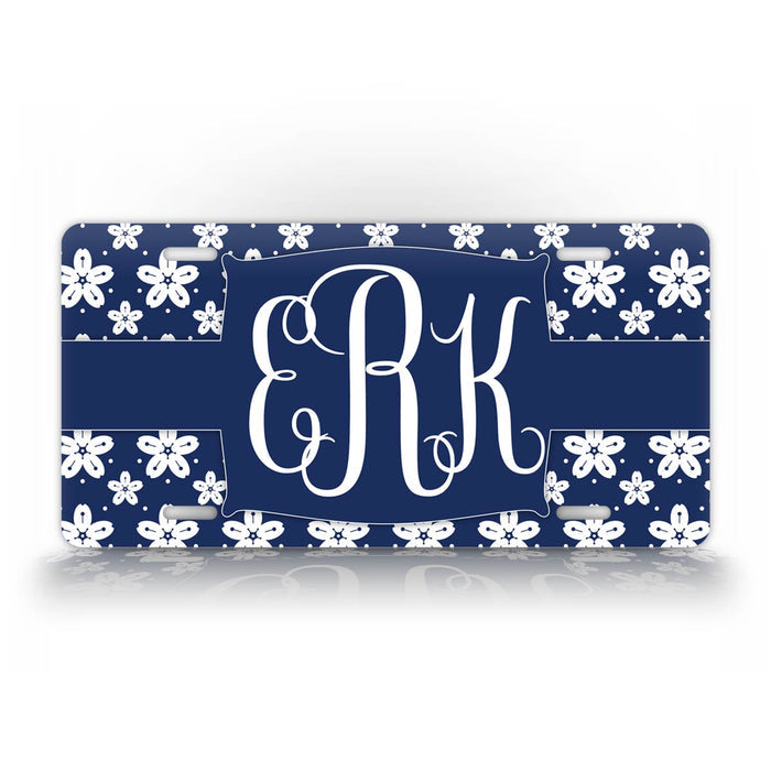 Personalized Monogrammed Blue Japanese Style License Plate