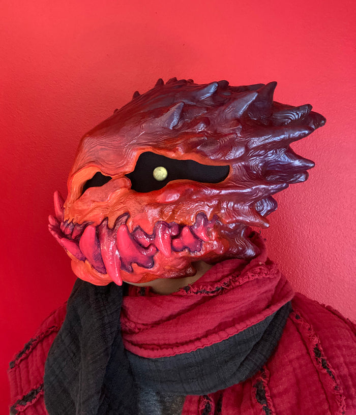 PINK GLOW TEPHRA BLANK MASK- READY TO SHIP!