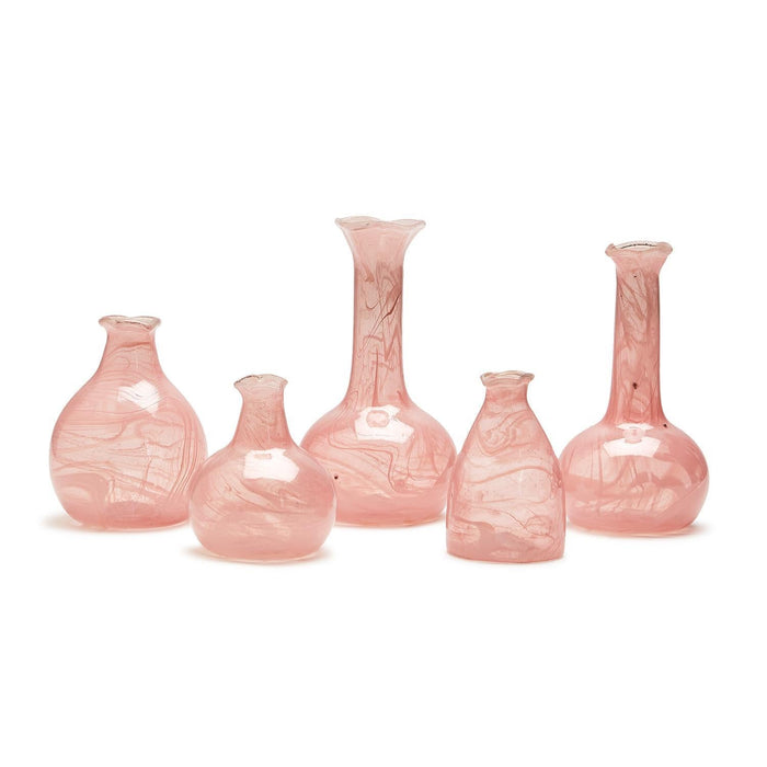 Pink Recycled Glass Handblown Vases