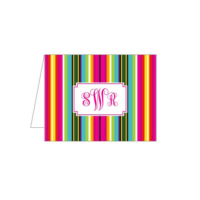 Pink Serape Folded Note - Barque Gifts