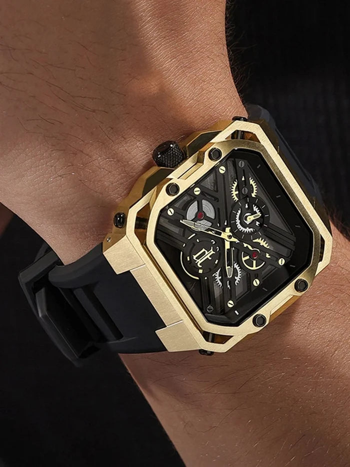 Police Skeleton Dial & Strap Analogue Watch - PLPEWGM0072003