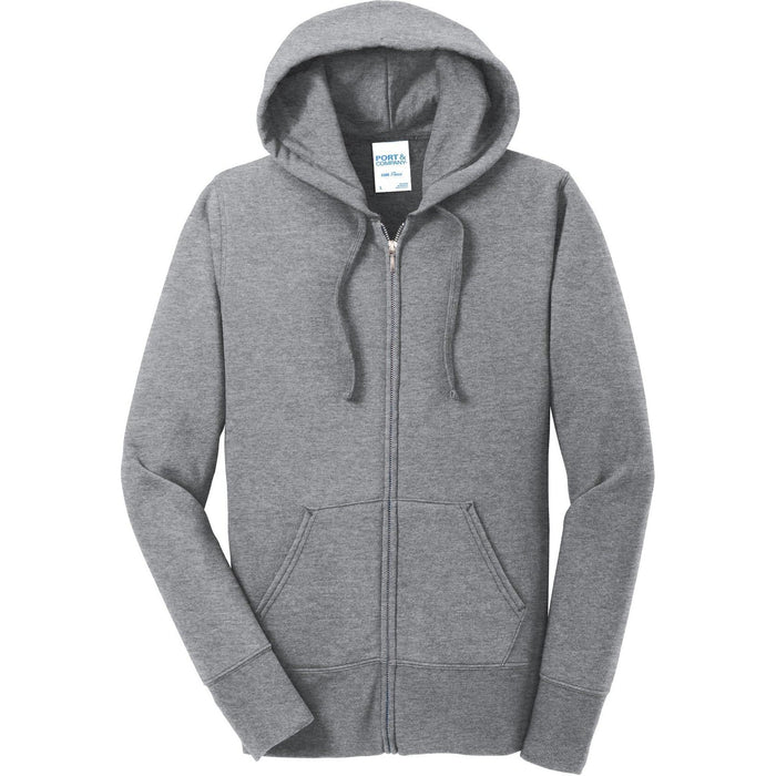 Port & Company Ladies Core Fleece Full-Zip Hooded Sweatshirt