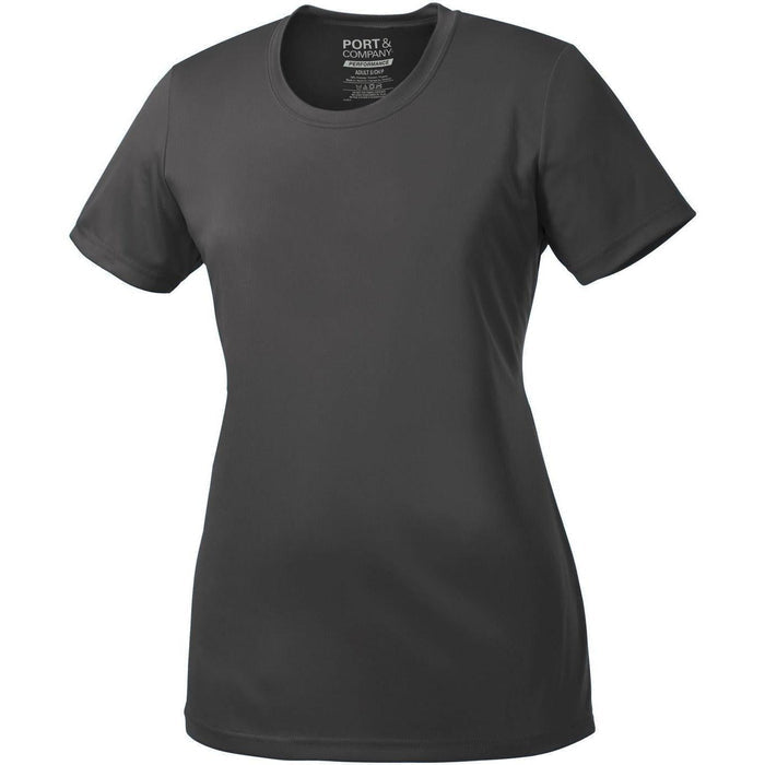 Port & Company Ladies Performance Tee-Regular-Port & Company-Charcoal-S-Thread Logic