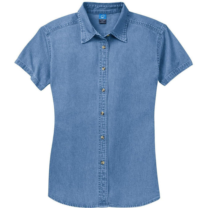 Port & Company Ladies Short Sleeve Value Denim Shirt
