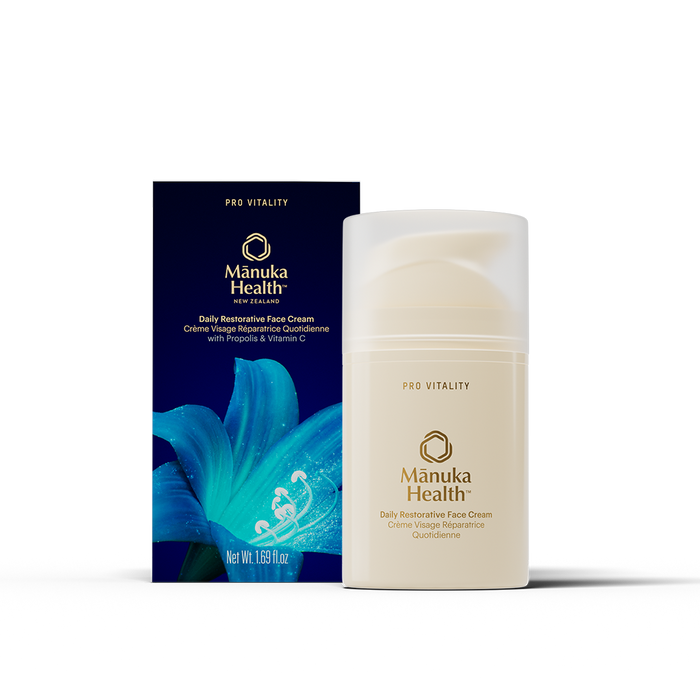 Mānuka Health-Pro Vitality Daily Restorative Face Cream With Propolis & Vitamin C-Skincare-MHNZProVitalFaceCreamCOSMOS50ml1.75fl.ozUS_PR04532-The Detox Market |