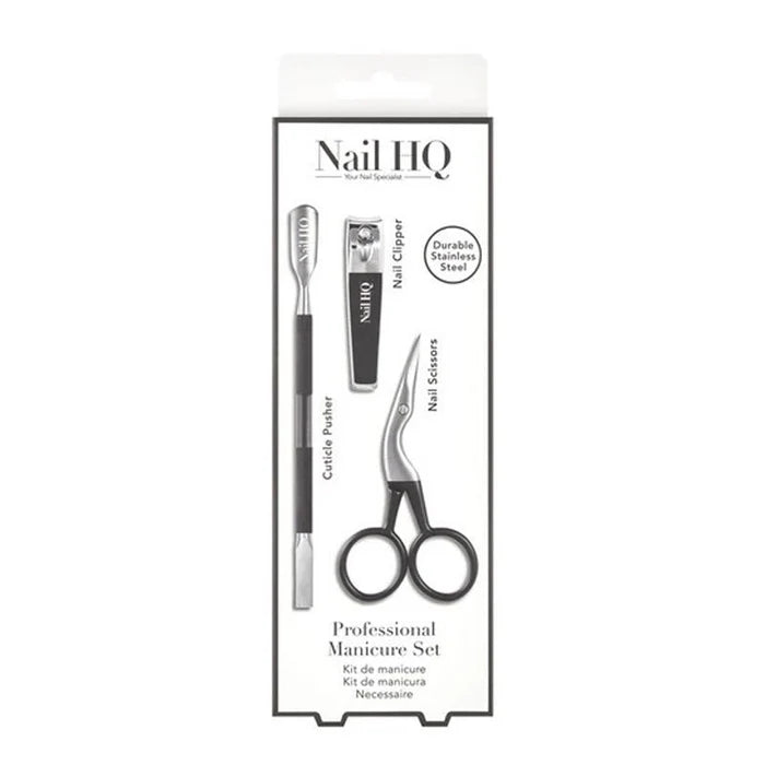 Professional Manicure & Nail Care Set for Home & Travel - 3pcs