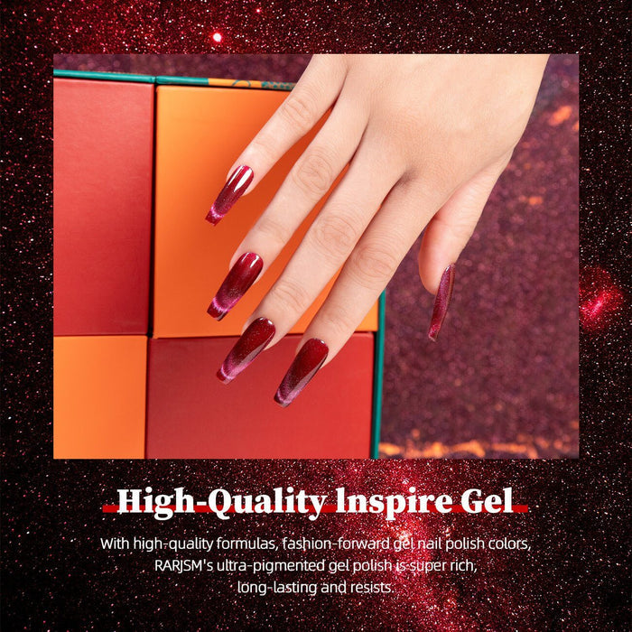 RARJSM ®Purple Red 9D Ice Jelly Cat Eye Gel Polish 15ml