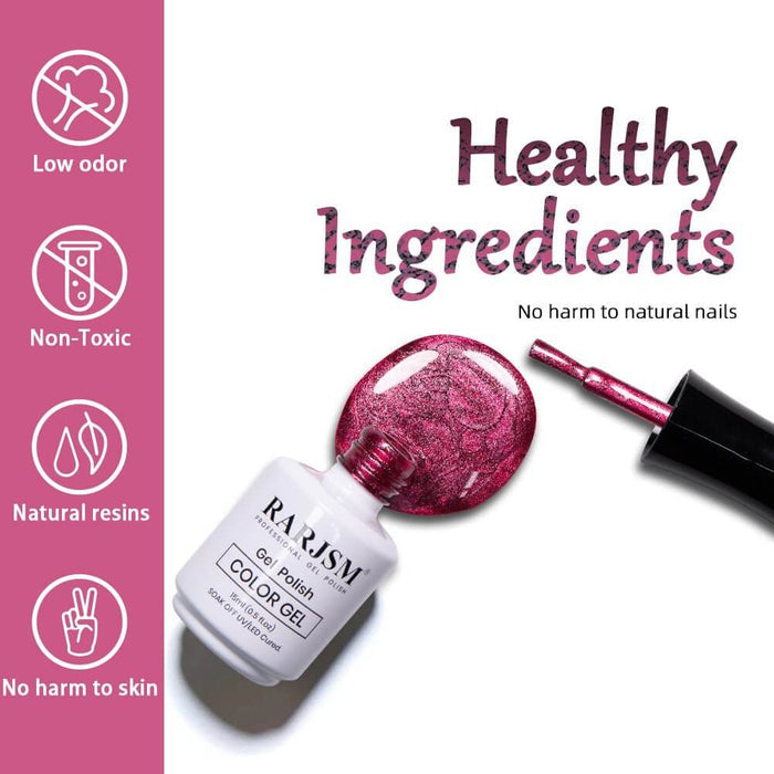 RARJSM ®Purple Red 9D Ice Jelly Cat Eye Gel Polish 15ml