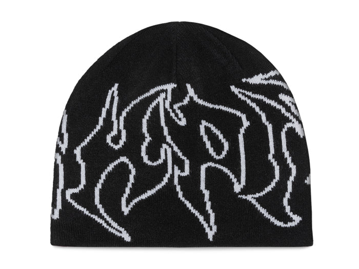 Razor Reversible Skull Beanie - Black / Grey