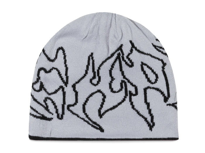 Razor Reversible Skull Beanie - Black / Grey