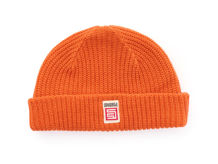 Red Cube Low Beanie - Rust