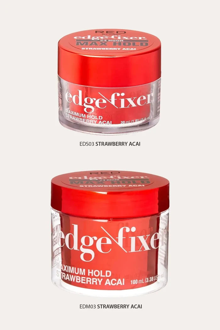 RED EDGE FIXER 24 HOUR EDGE CONTRAL MAX HOLD NON - FLAXING WAX RED BEAUTY