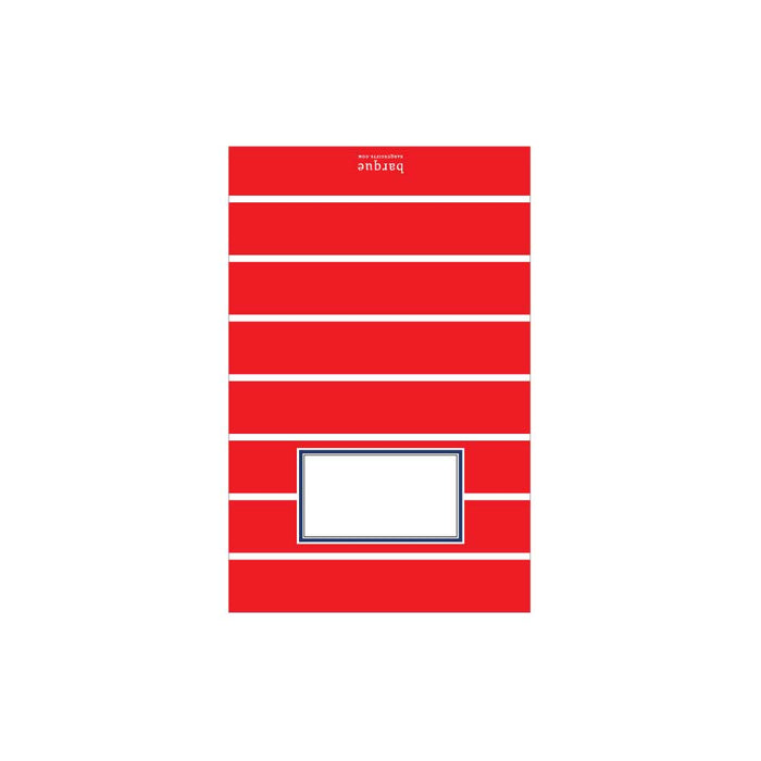 Red Stripes Folded Note - Barque Gifts
