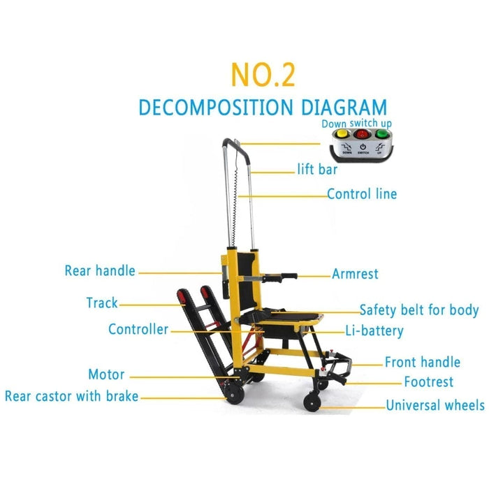 [Rental] Portable Stair Climbing Wheelchair A1 | iElder