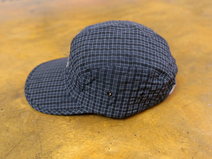 Ripstop Check 5 Panel Hat - Black