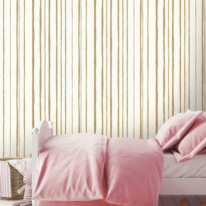 RoomMates All Mixed Up Pink/Gold Peel & Stick Wallpaper - EonShoppee