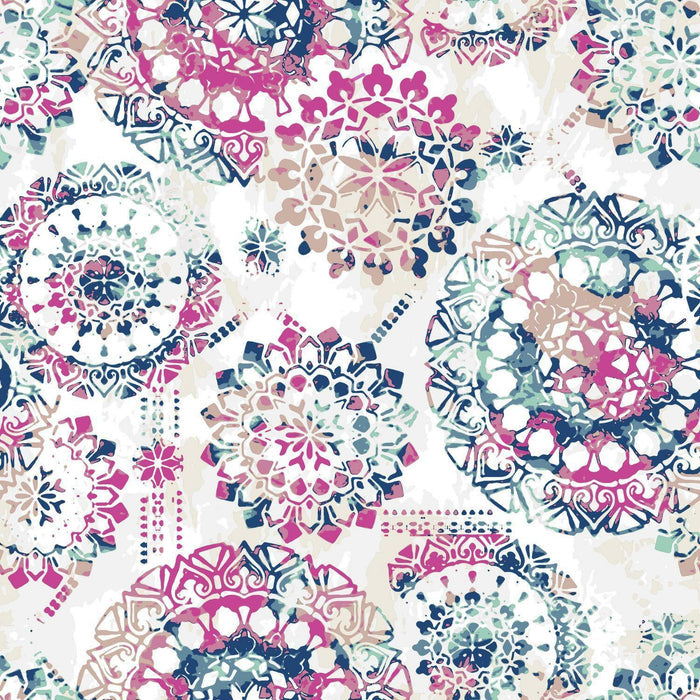 RoomMates Bohemian Pink/Blue Peel & Stick Wallpaper - EonShoppee