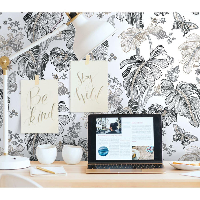 RoomMates Boho Palm Peel & Stick Wallpaper - EonShoppee