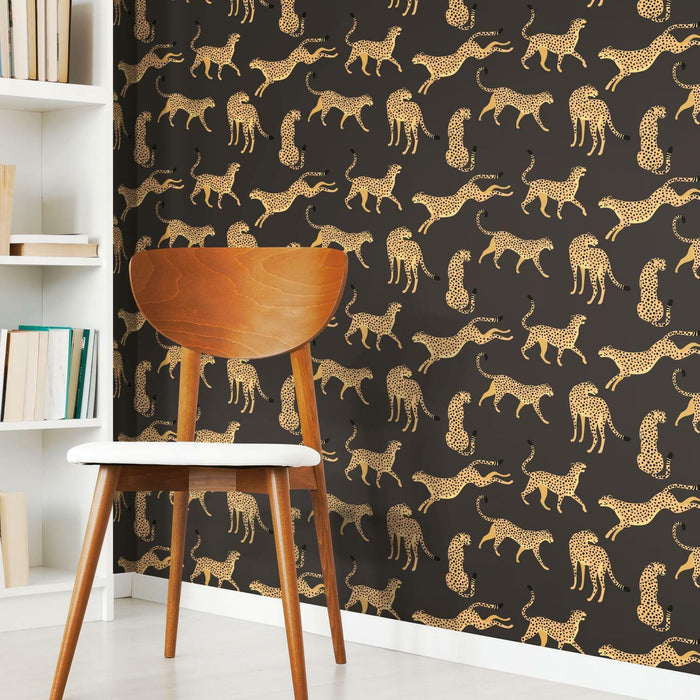 RoomMates Cheetah Cheetah Peel & Stick Wallpaper - EonShoppee