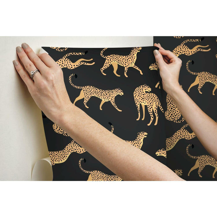 RoomMates Cheetah Cheetah Peel & Stick Wallpaper - EonShoppee