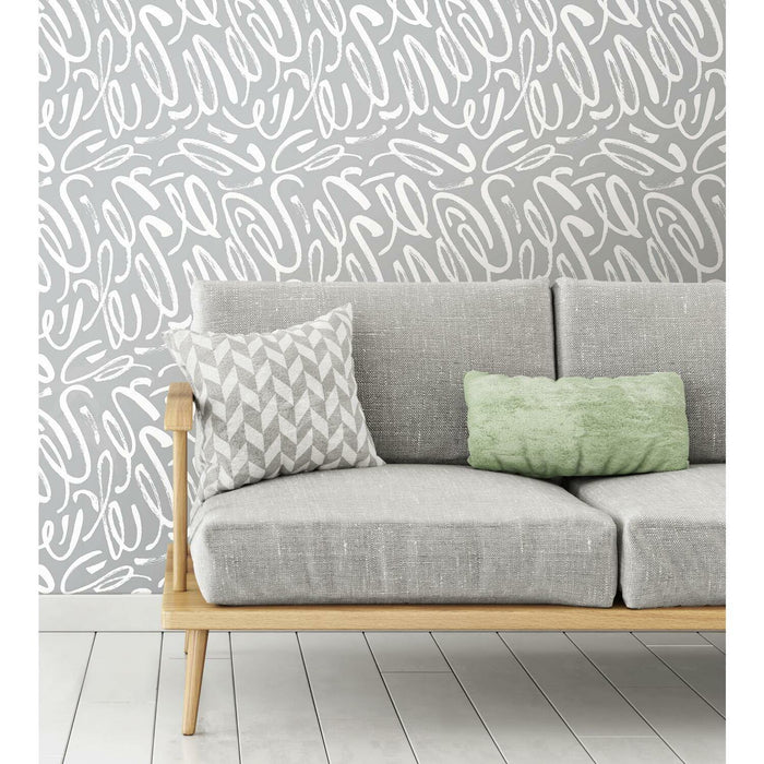 RoomMates Curly Strokes Peel & Stick Wallpaper - EonShoppee