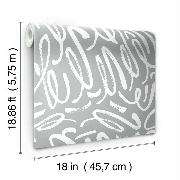 RoomMates Curly Strokes Peel & Stick Wallpaper - EonShoppee