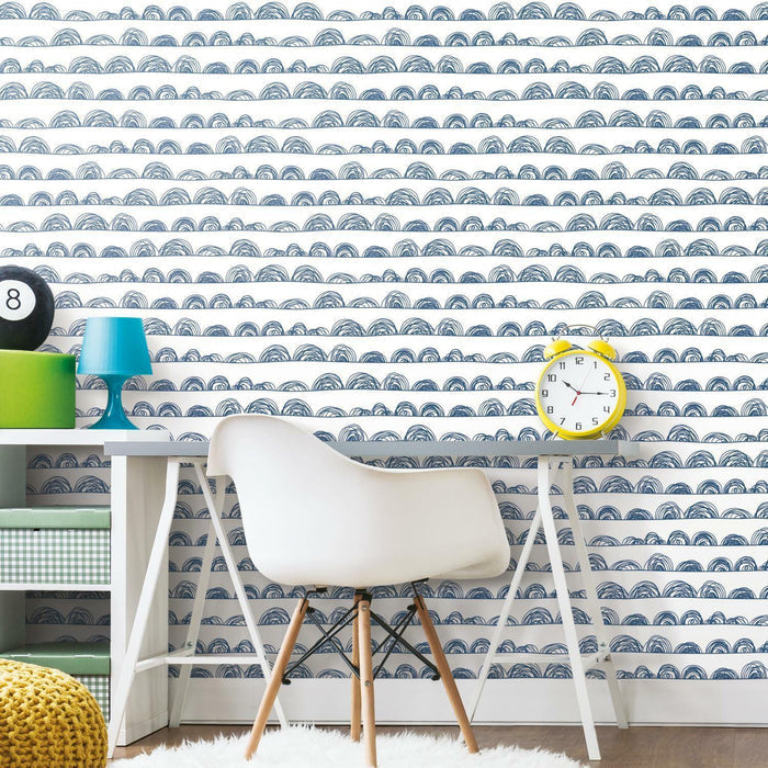 RoomMates Doodle Scallop Peel & Stick Wallpaper - EonShoppee