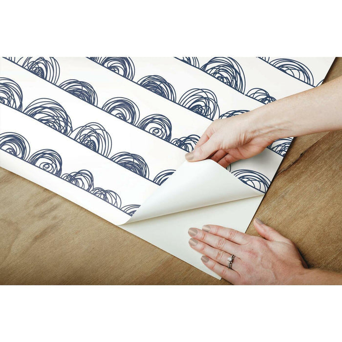RoomMates Doodle Scallop Peel & Stick Wallpaper - EonShoppee