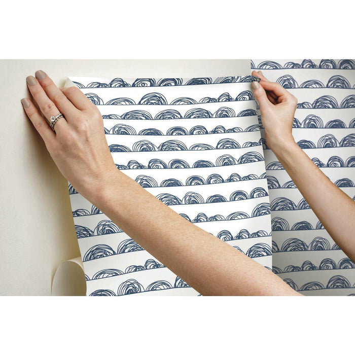 RoomMates Doodle Scallop Peel & Stick Wallpaper - EonShoppee