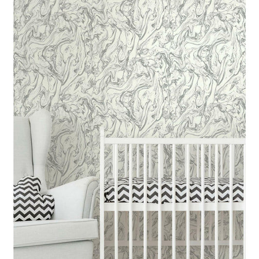 RoomMates Marble Grey Peel & Stick Wallpaper - EonShoppee